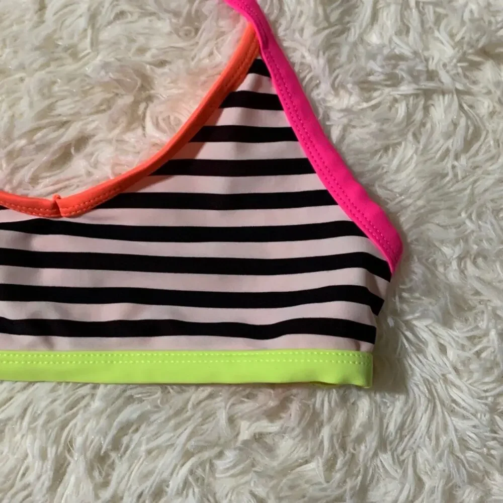 The Children’s Place Neon and Striped Swim Top L